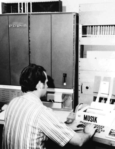 James Beauchamp with the PDP-5 at the Univ. of Illinois EMS (1973)