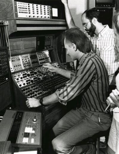 16. Scott Wyatt with students in Studio A (1988)