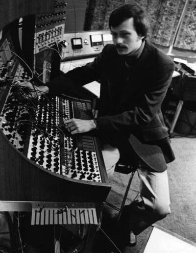 Scott A. Wyatt in Studio A in the Univ. of Illinois EMS (1975)