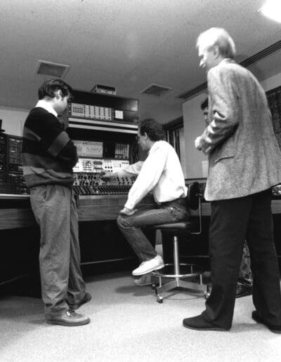 20a. Studio A students Andrew Walters and Richard Power with Scott A. Wyatt in the Univ. of Illinois EMS (1993)