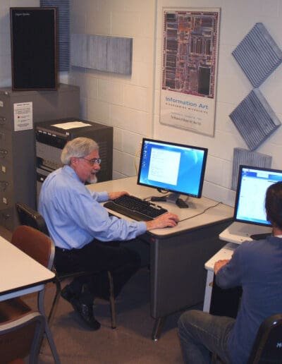 27. CMP director Sever Tipei with grad student (2009)