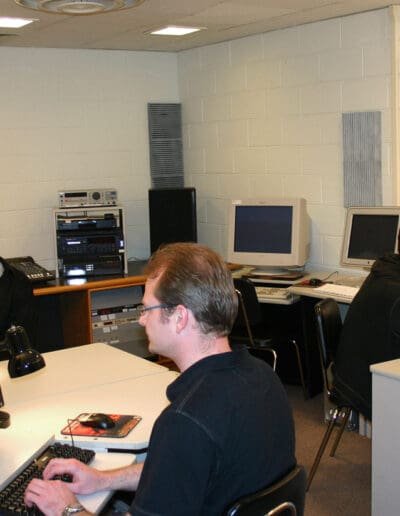28. CMP grad students working (2009)
