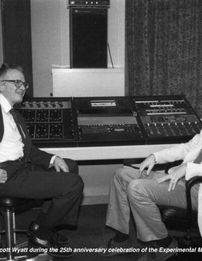 6. Lejaren Hiller and Wyatt at EMS 25th anniv (1983)